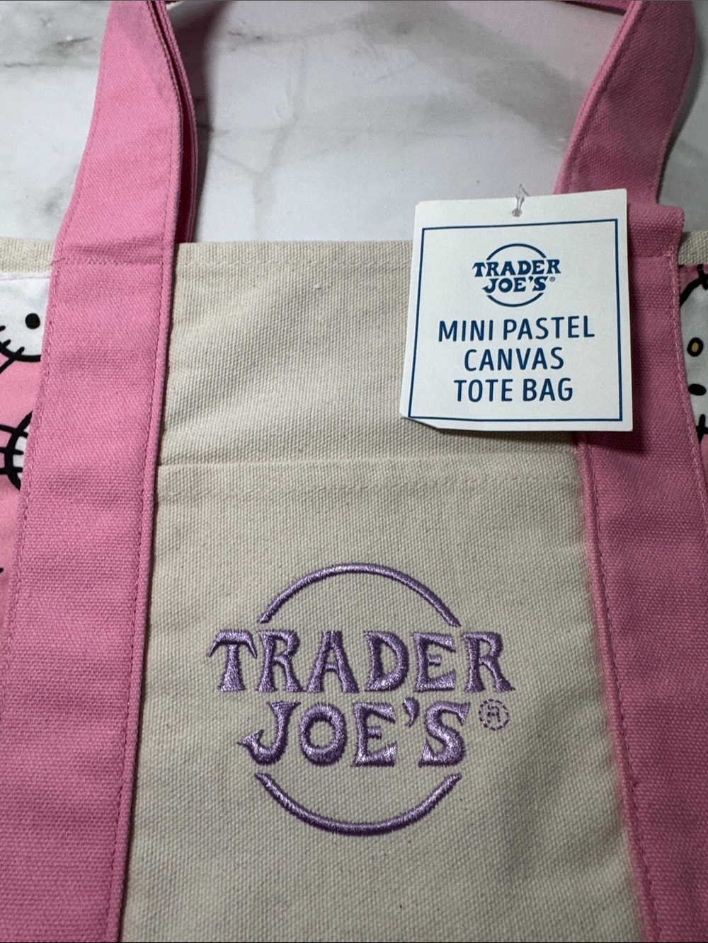 Custom Trader Joe Mini Tote - Pink, Hello Kitty, NWT - Picture 5 of 17
